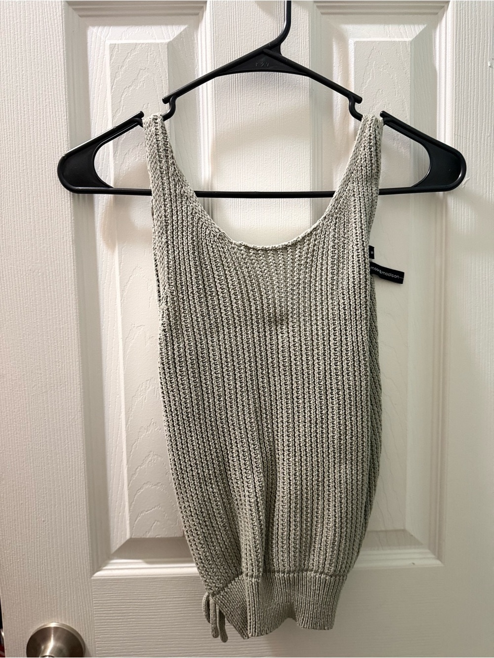 Knit Sleeveless Tank Top sage green